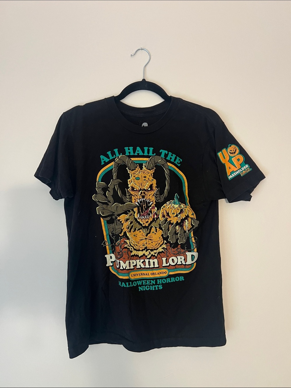 Pumpkin Lord Graphic Short Sleeve Tee - Black